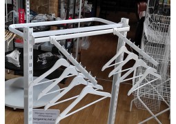 Вешало-стойка для одежды двухсторонняя L0.9хH1,4 белая (сборка 3)